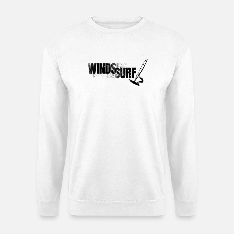 Windsurfer mit Schriftzug - Unisex Pullover - Weiß