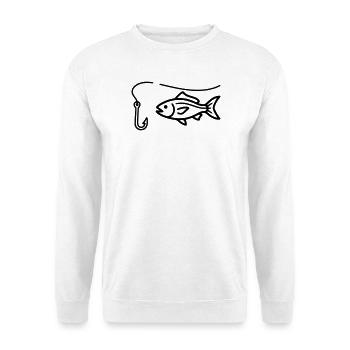 Club de pêche à l’hameçon - Sweat-shirt Unisexe - blanc - Devant