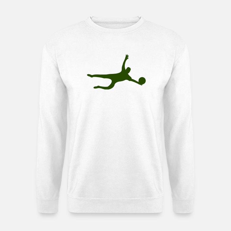 Dynamic Sport Silhouette Goalkeeper - Unisex Sweatshirt - white