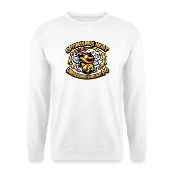 Optimismus-Biene mit Honigträumen - Unisex Pullover - Weiß - Vorne