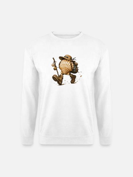 Jakobsmuschelpilger-Camino de Santiago - Unisex Pullover - Weiß