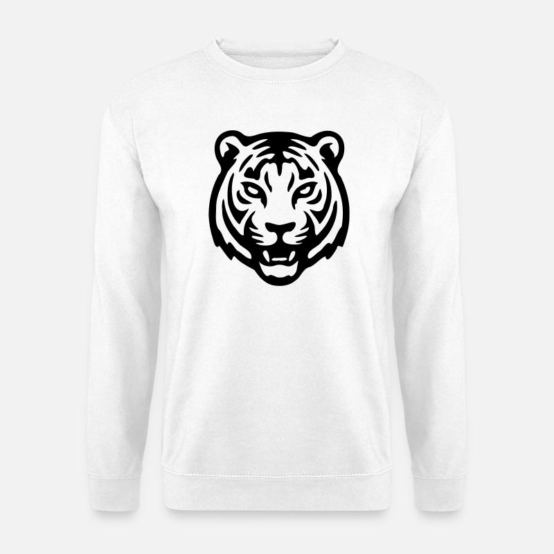 tiger head - Unisex Sweatshirt - white