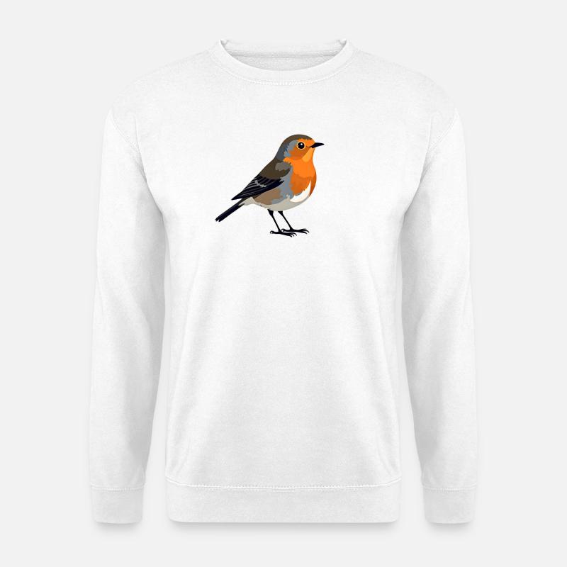 Rotkehlchen - Unisex Pullover - Weiß