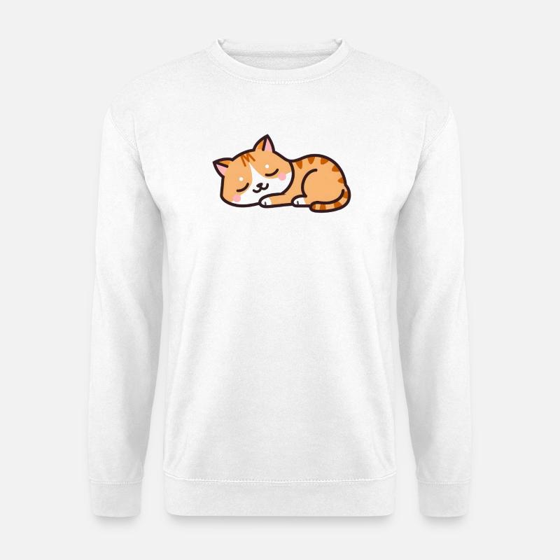 Schlafende Katze - Unisex Pullover - Weiß