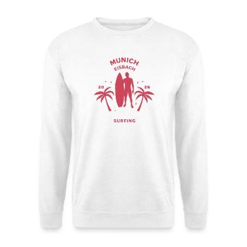 Munich Surfing - Unisex Pullover - Weiß - Vorne - Alina (178cm) & Michal (187cm)