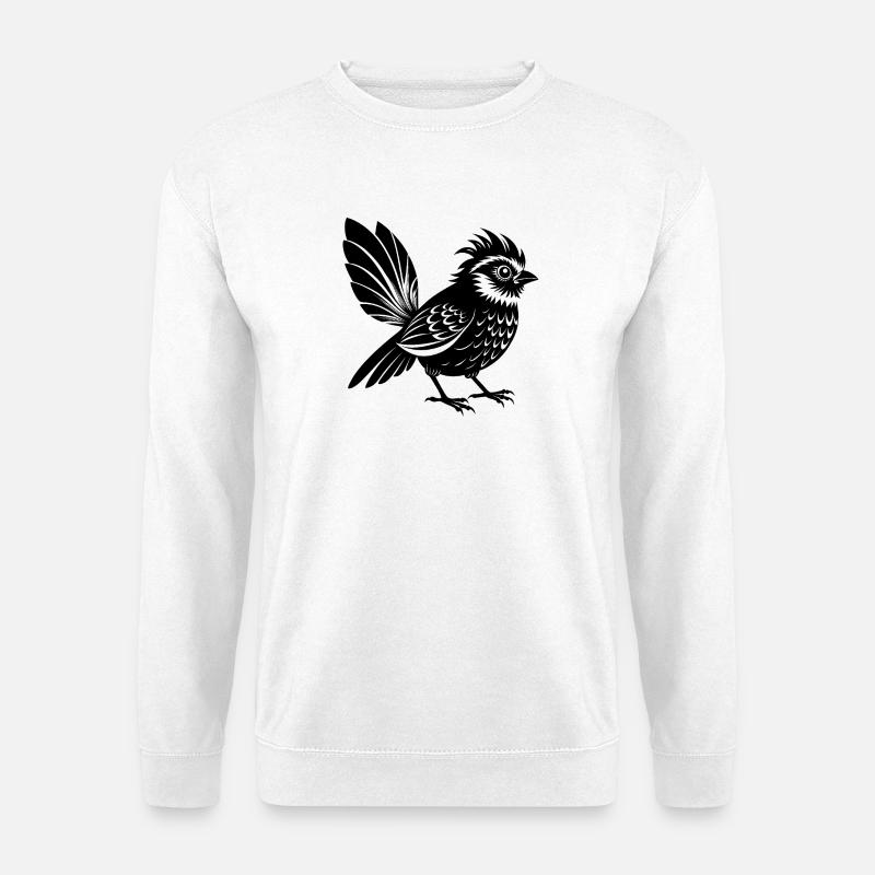 Fantail-Vogel - Unisex Pullover - Weiß