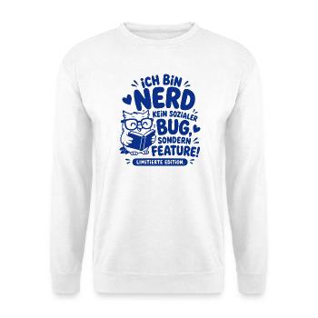 Nerd Feature Limitierte Edition - Unisex Pullover - Weiß - Vorne