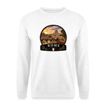 Vacances en Italie Chaîne Vacances Méditerranéennes dans la vieille ville - Sweat-shirt Unisexe - blanc - Devant