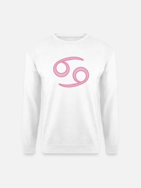 Krebs-Sternzeichen Pastellrosa - Unisex Pullover - Weiß