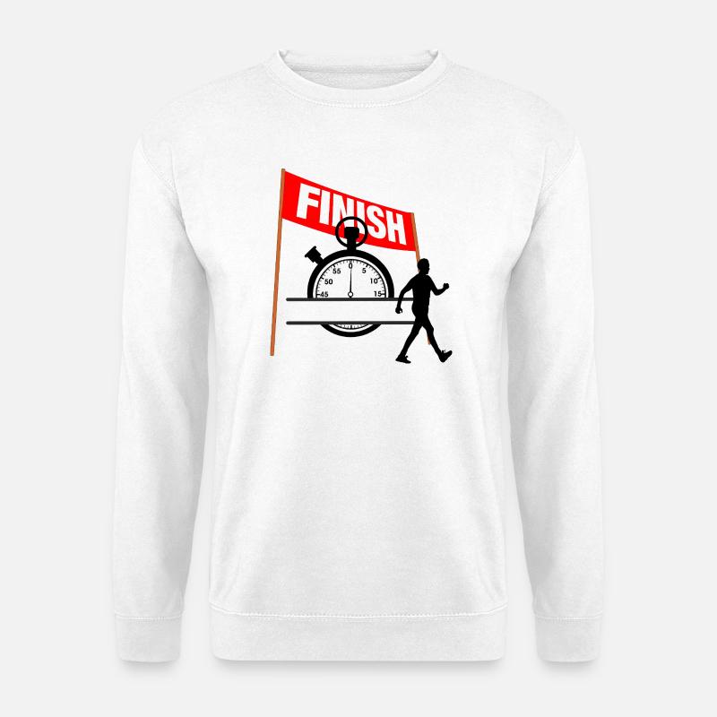 Walking Finish Time Men - Unisex Pullover - Weiß