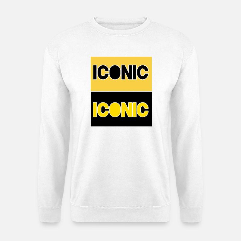 Iconic Contrast Typography - Unisex Sweatshirt - white