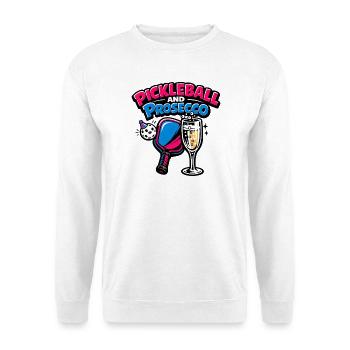 Pickleball Prosecco Logo - Unisex Pullover - Weiß - Vorne