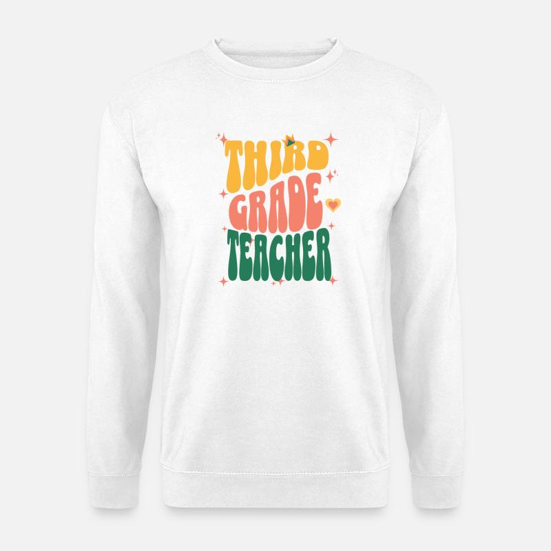 Third Grade teacher - Unisex Sweatshirt - white