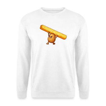 Héros de la pomme de terre avec des frites - Sweat-shirt Unisexe - blanc - Devant