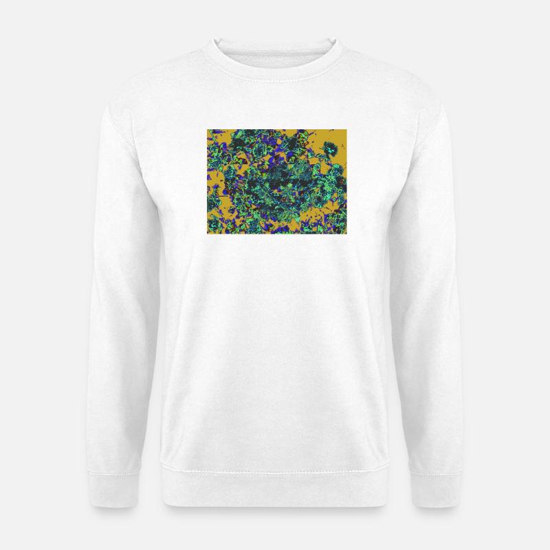 Neonblüten Psychedelisches Floraldesign - Unisex Pullover - Weiß
