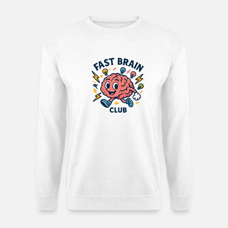 Schneller Geist Klub - Unisex Pullover - Weiß