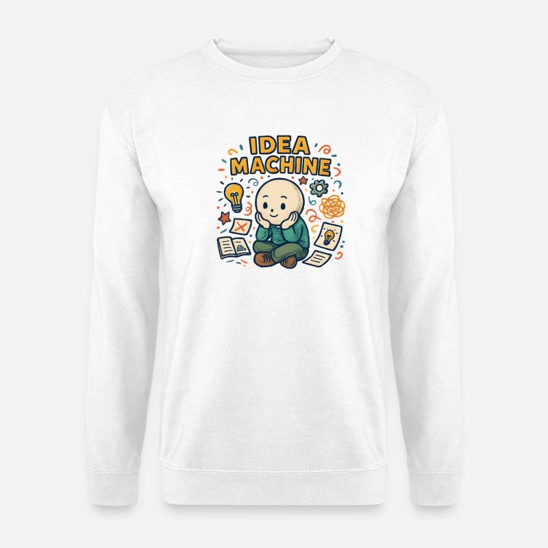 Ideenmaschine Cartoon - Unisex Pullover - Weiß