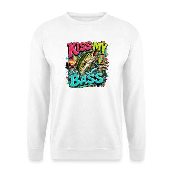 Kiss My Bass Neon Splash - Unisex Pullover - Weiß - Vorne