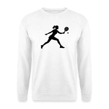 Geschenkidee für Padel buchen Fans mit Padel Halle - Unisex Pullover - Weiß - Vorne