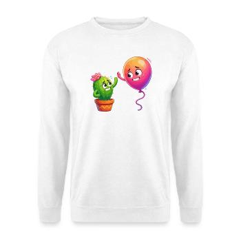 Amitié Ballon Cactus - Sweat-shirt Unisexe - blanc - Devant