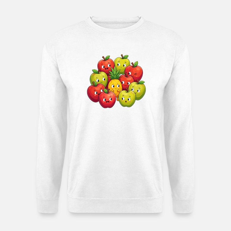 Kunterbunte Fruchtfreunde - Unisex Pullover - Weiß