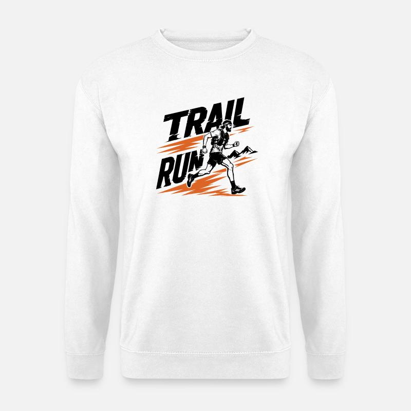 Course sur sentier - Sweat-shirt Unisexe - blanc
