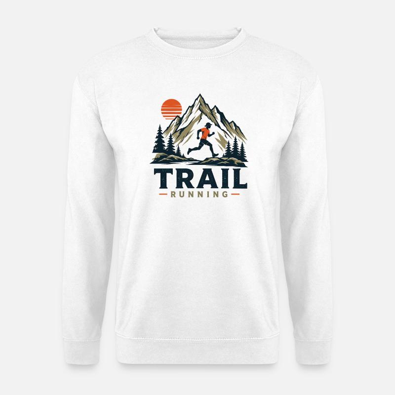 Course sur sentier - Sweat-shirt Unisexe - blanc