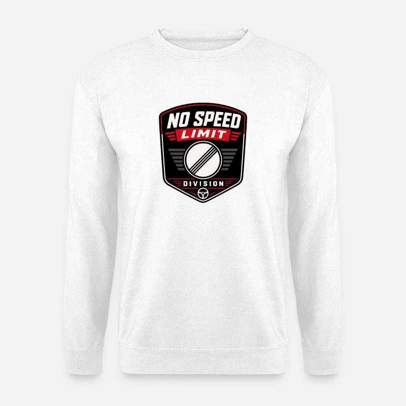 No Speed Limit Autobahn - Unisex Pullover - Weiß