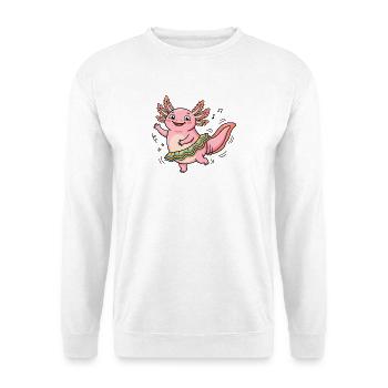 Dancing Queen Axolotl - Unisex Pullover - Weiß - Vorne