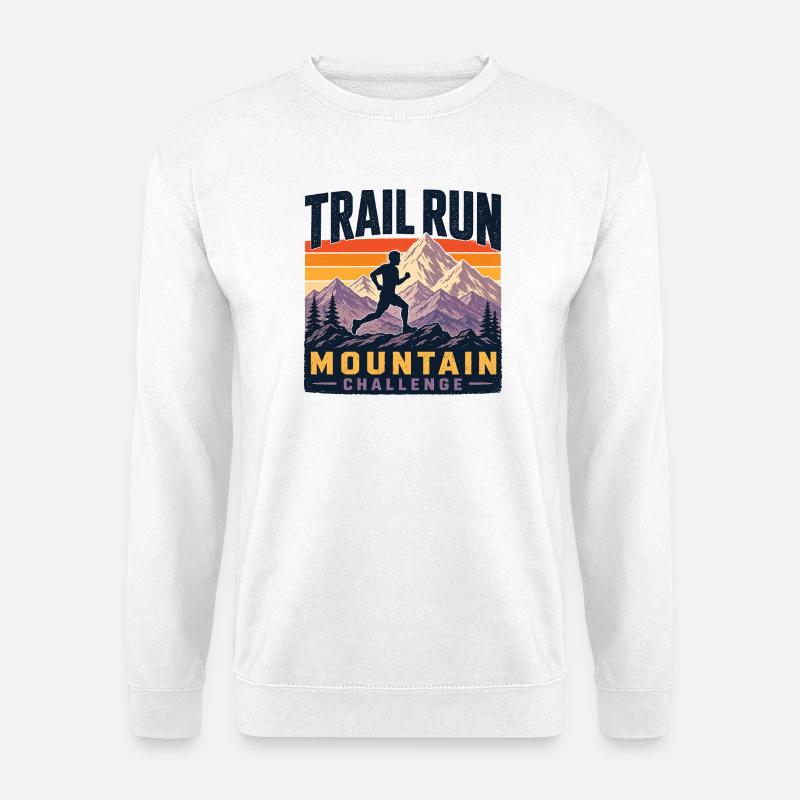 Trail Run – Berg-Herausforderung - Unisex Pullover - Weiß