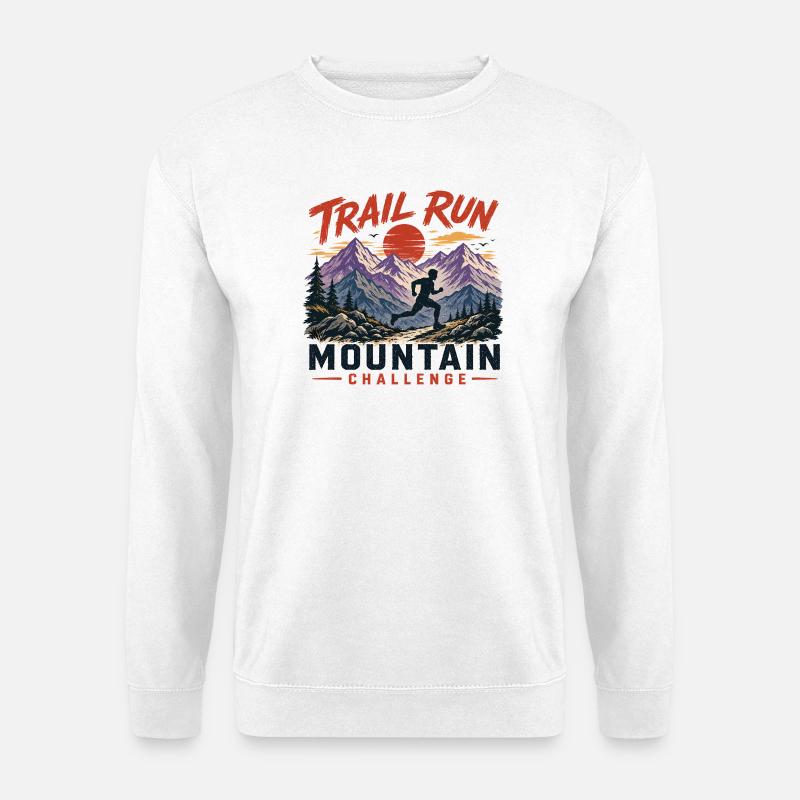 Trail Run – Berg-Herausforderung - Unisex Pullover - Weiß