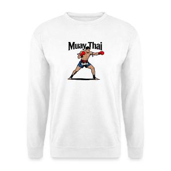 Muay Thai Kickboxing - Unisex Sweatshirt - white - Front