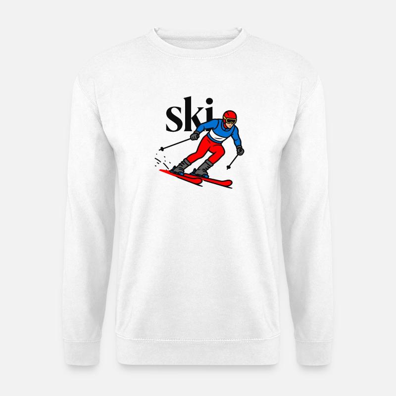 Skisport - Unisex Pullover - Weiß