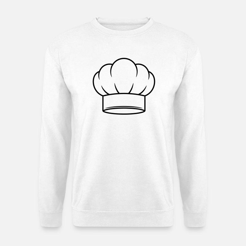 Kochmütze Vector Icon Design - Unisex Pullover - Weiß