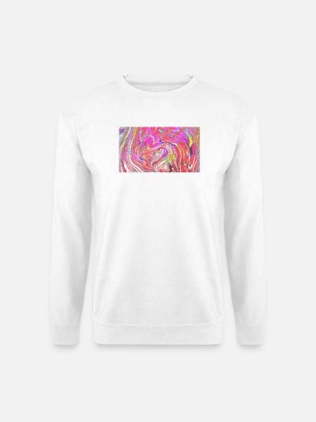 Farbrausch Wirbelkunst - Unisex Pullover - Weiß