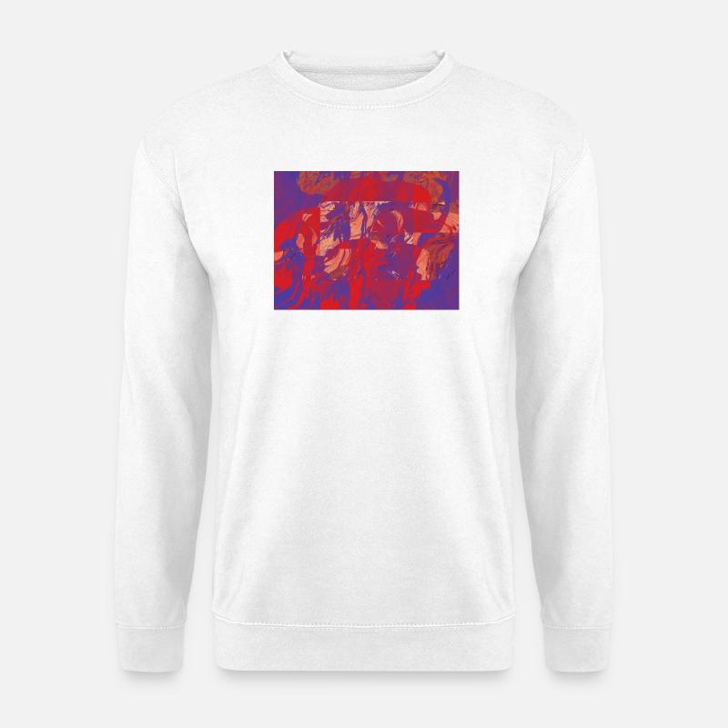 Farbwirbel Feuerfluss - Unisex Pullover - Weiß