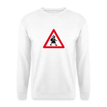 Weihnachtsfrau crossing - Unisex Pullover - Weiß - Vorne
