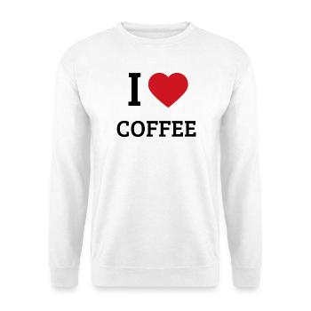 J’adore le dicton du café – T-shirt drôle de café - Sweat-shirt Unisexe - blanc - Devant