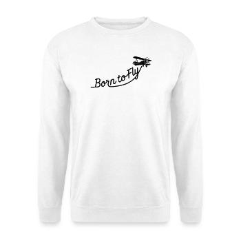 born to fly - Unisex Sweatshirt - white - Front