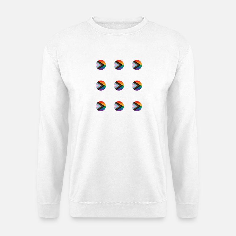 Pride-Pfeil-Mosaik - Unisex Pullover - Weiß