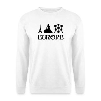Europe - Sweat-shirt Unisexe - blanc - Devant