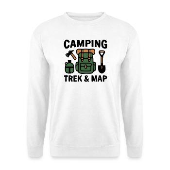 Rucksack Trekking Wandern Camping Pfadfinder - Unisex Pullover - Weiß - Vorne