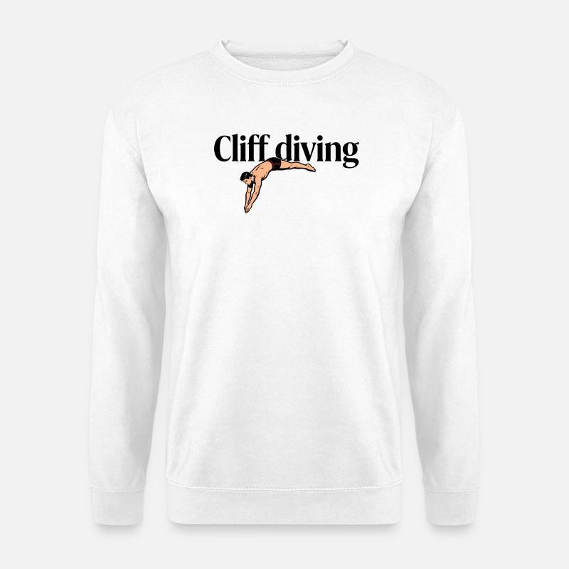 cliff diving - Unisex Sweatshirt - white
