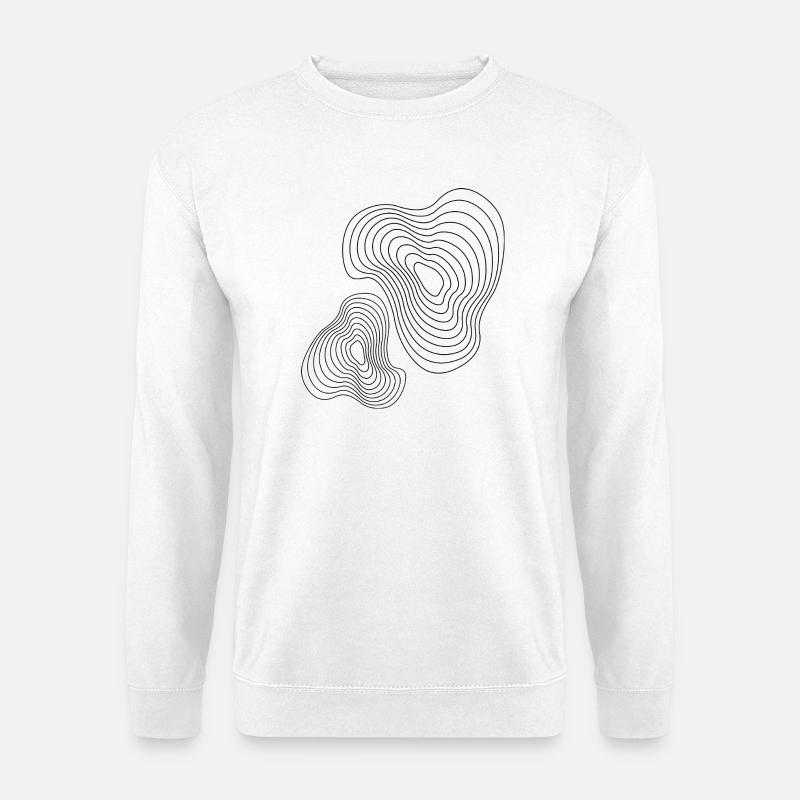 Design von Plasmageometrischen Linien - Unisex Pullover - Weiß