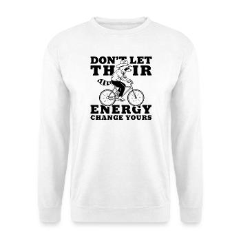 Raccoon Bicycle Saying - Unisex Sweatshirt - white - Front