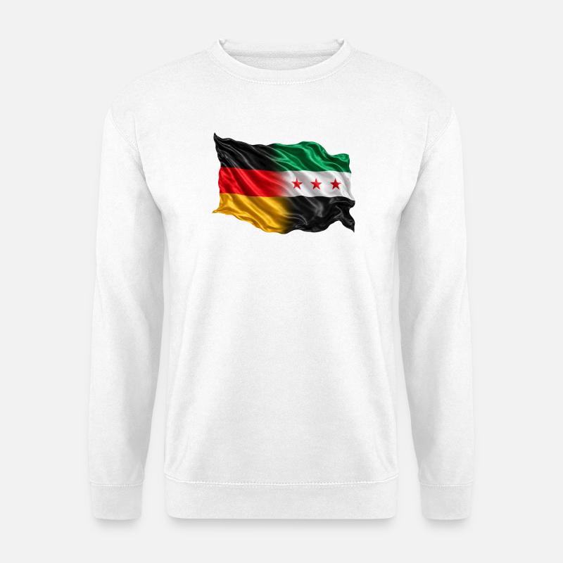 Deutschland Syrien Flagge - Unisex Pullover - Weiß