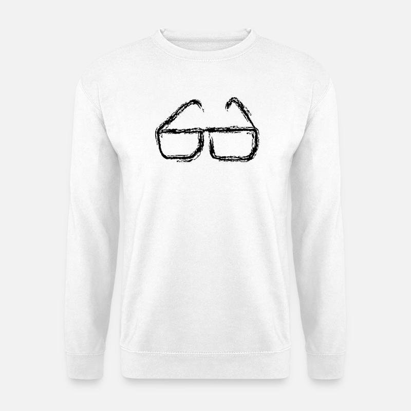 Glasses - Unisex Sweatshirt - white