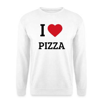 I Love Pizza Saying – Funny Fast Food T-Shirt - Unisex Sweatshirt - white - Front