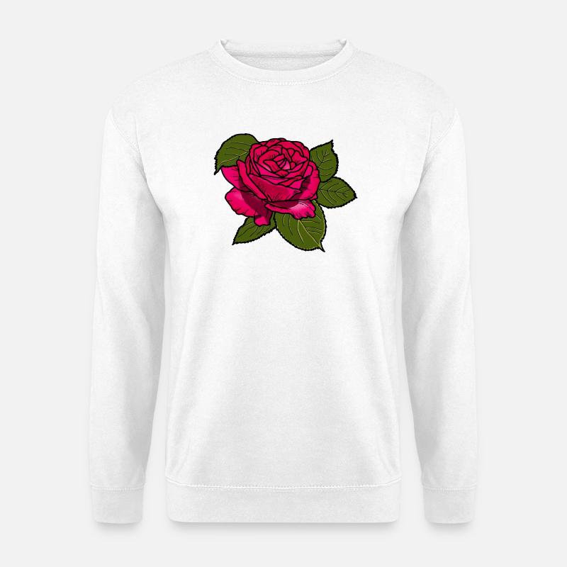Pink Rose - Unisex Sweatshirt - white