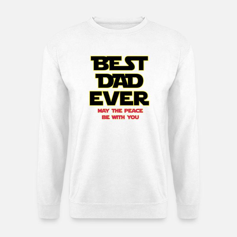 Bester Vater aller Zeiten Neon-Umrisse - Unisex Pullover - Weiß